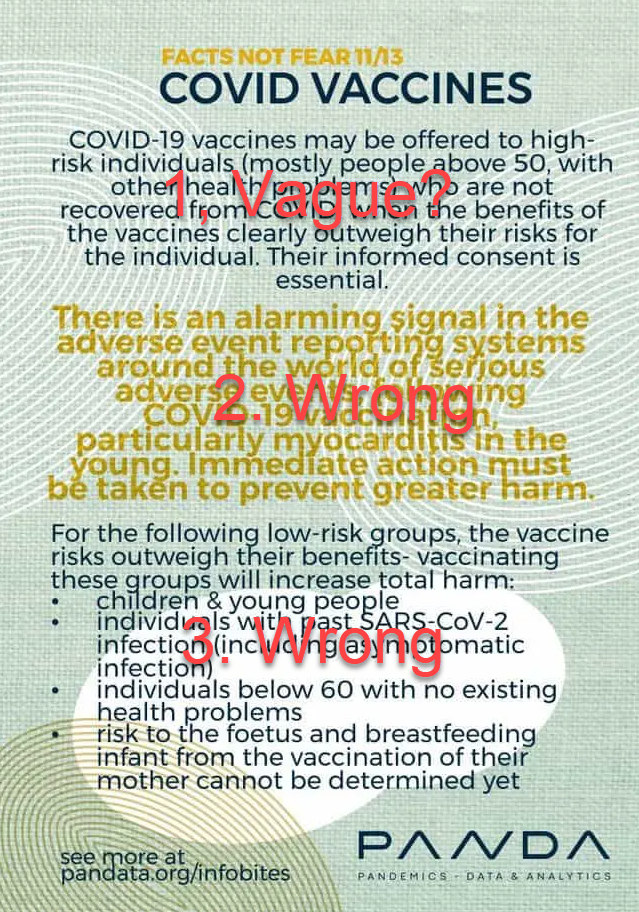 Falsehoods not Facts: COVID-19 Vaccines